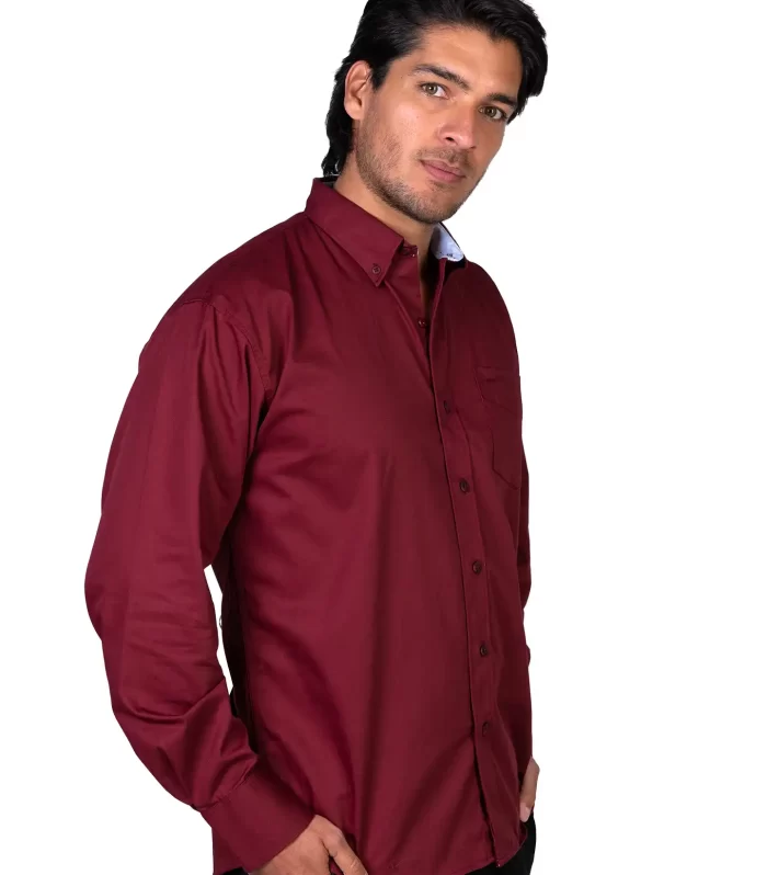 Camisa - Caballero - Manga larga - Gabardina