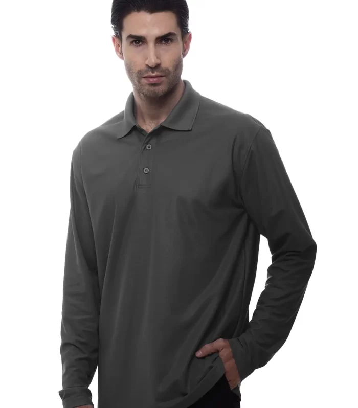 Playera Tipo Polo - Caballero - Manga larga - Colores básicos
