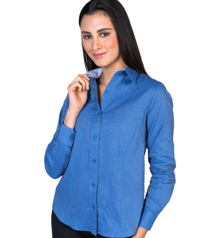 Camisa - Dama - Manga larga - Oxford