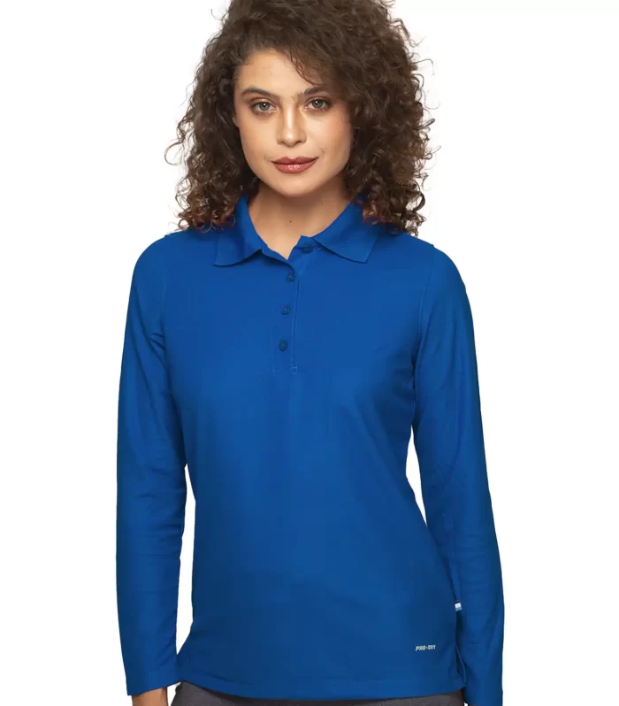 Playera Tipo Polo - Dama - Manga larga - Colores básicos