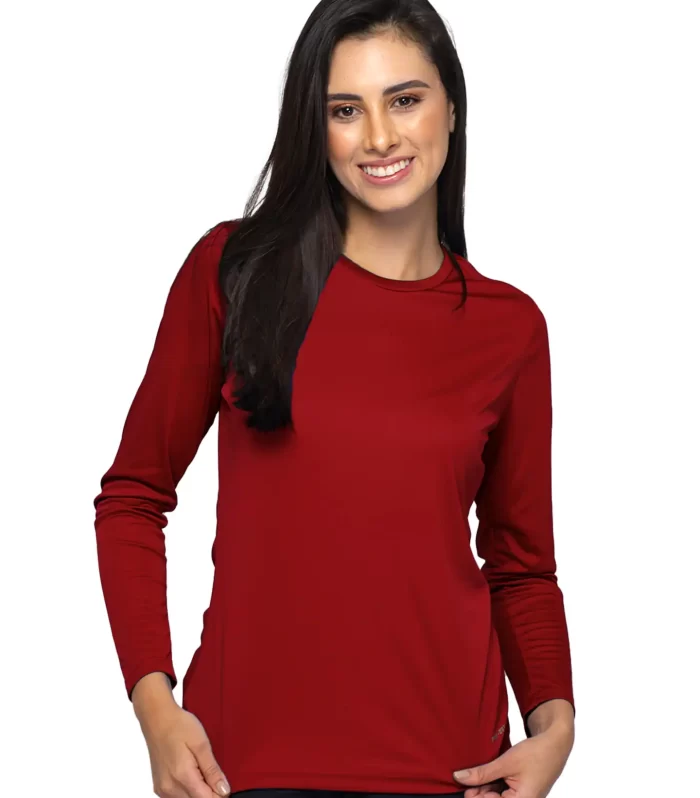 Playera Cuello Redondo - Dama - Manga larga - Colores básicos